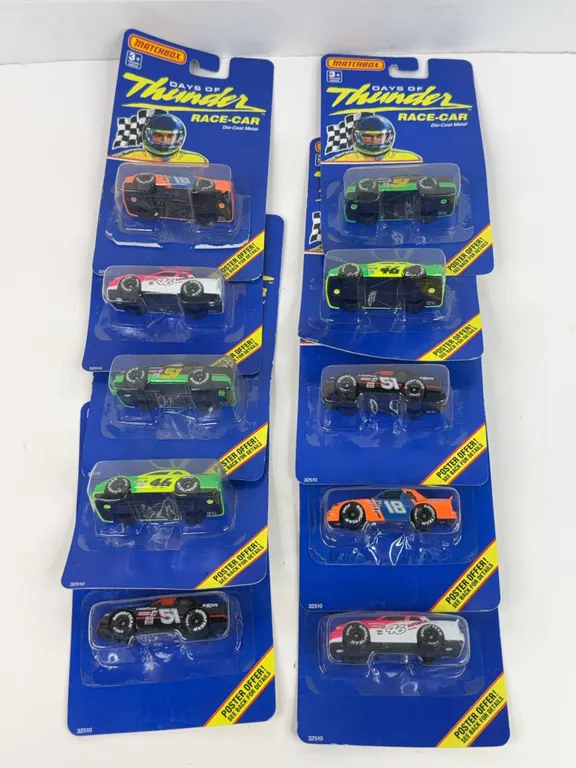 Matchbox Days of Thunder Diecast Race Cars Lot of 10