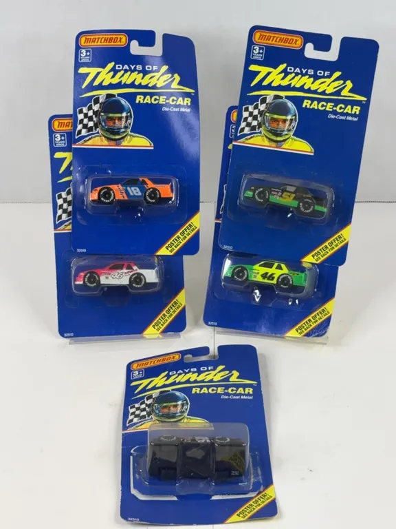 Matchbox Days of Thunder Diecast Race Cars Lot of 5