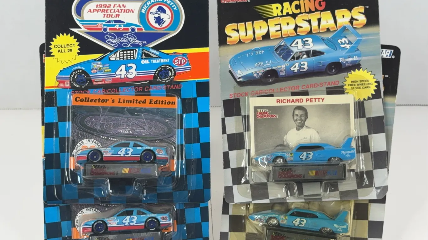 Racing Champions Richard Petty Diecast Stock Cars and Cards Lot