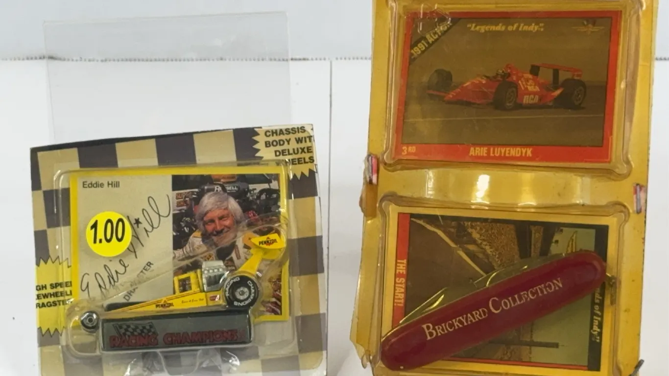 Racing Champions Eddie Hill Dragster and Brickyard Collection Pocket Knife Lot