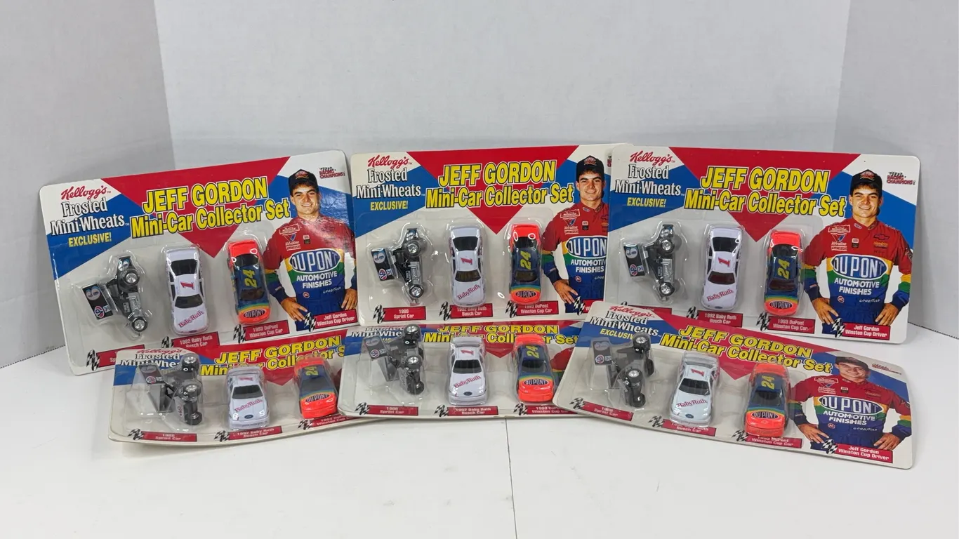 Racing Champions Kellogg's Jeff Gordon Mini-Car Sets Lot of Six