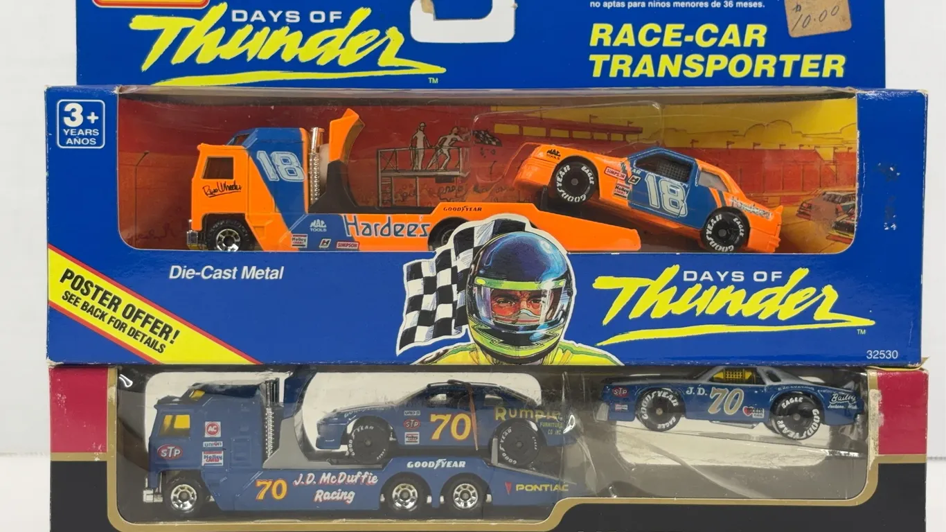 Matchbox Days of Thunder and JD McDuffie Diecast Transporters
