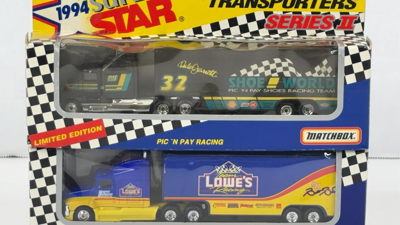 Matchbox Super Star Transporters Series II NASCAR Diecast Haulers Pair