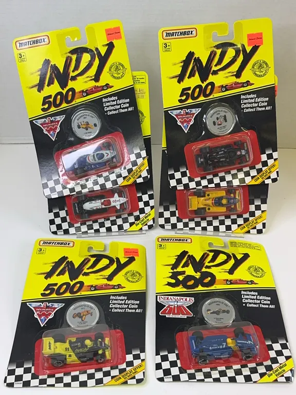 Matchbox Indy 500 Die-Cast Cars with Collector Coins Lot of 6