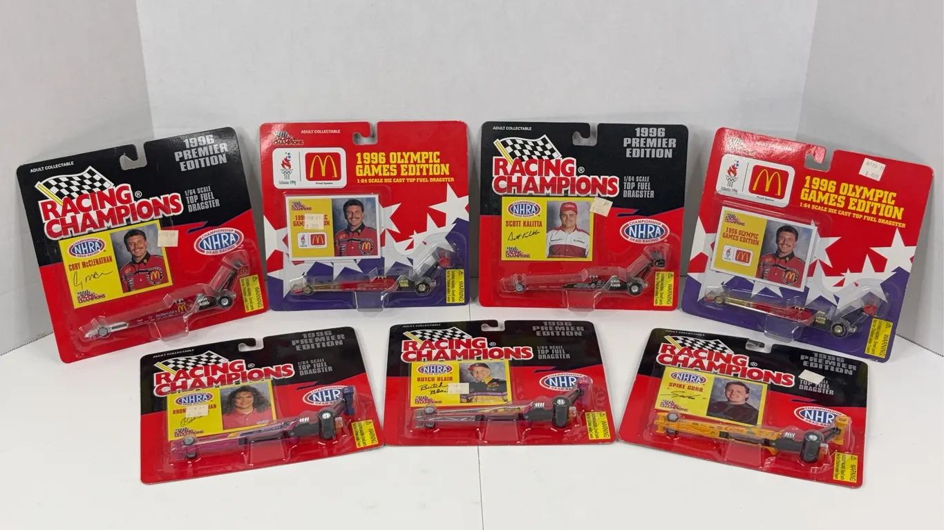 Racing Champions 1996 NHRA Top Fuel Dragster 1:64 Die-Cast Lot
