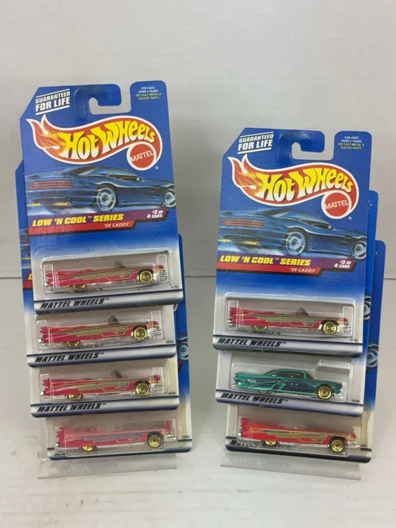 Hot Wheels Low 'N Cool Series Die-Cast Cars Lot of Seven