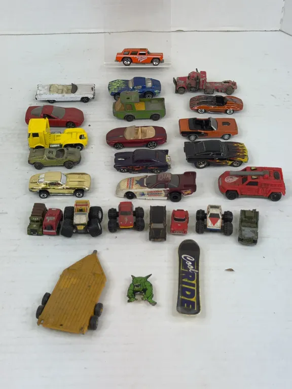 Die-Cast Vehicle Lot Featuring Hot Wheels Chevy Nomad Redline
