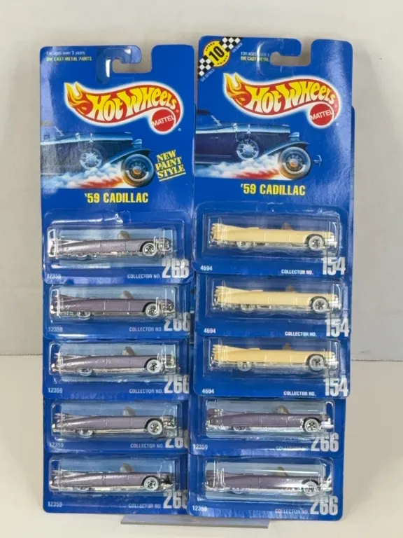 Hot Wheels 1959 Cadillac Diecast Lot Collector 154 and 266