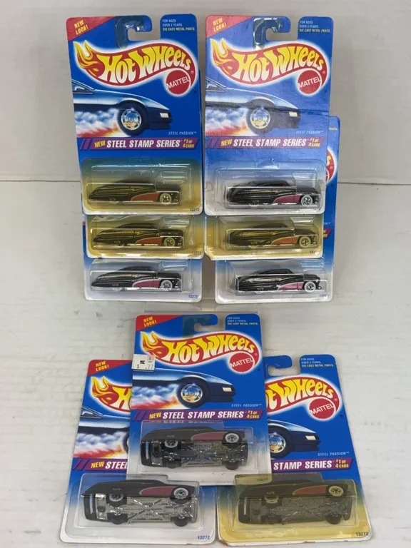 Hot Wheels Steel Stamp Series Steel Passion #285 Lot of 9