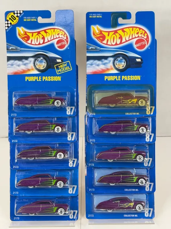 Hot Wheels Blue Card Purple Passion Die-Cast Vehicles Lot of 10