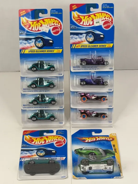 Carded Hot Wheels Die-Cast Vehicles Assortment Lot
