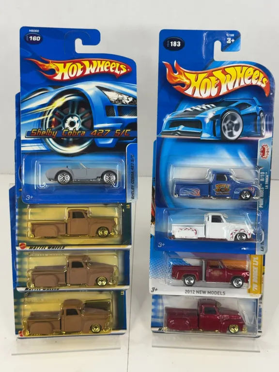 Hot Wheels Diecast Car Collection Featuring La Troca and Shelby Cobra