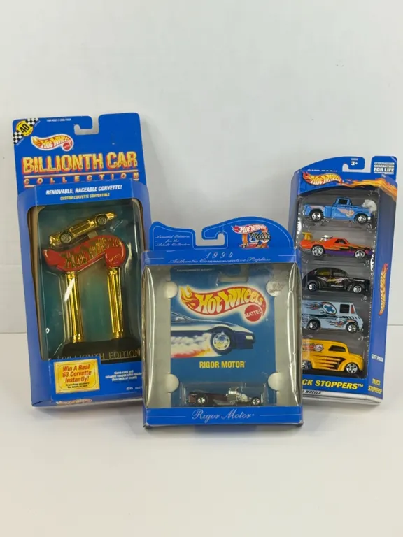 Hot Wheels Billionth Car Corvette Rigor Motor Truck Stoppers Set