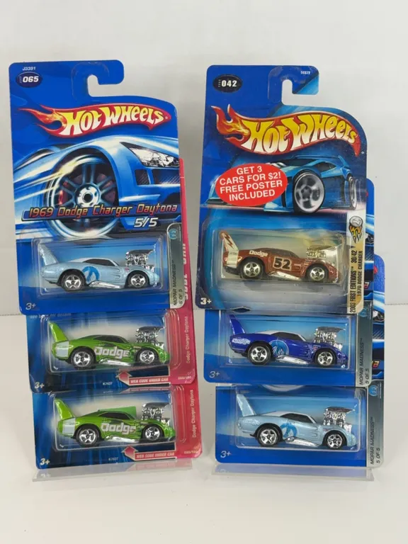 Hot Wheels Dodge Charger Daytona Diecast Cars Group of Six