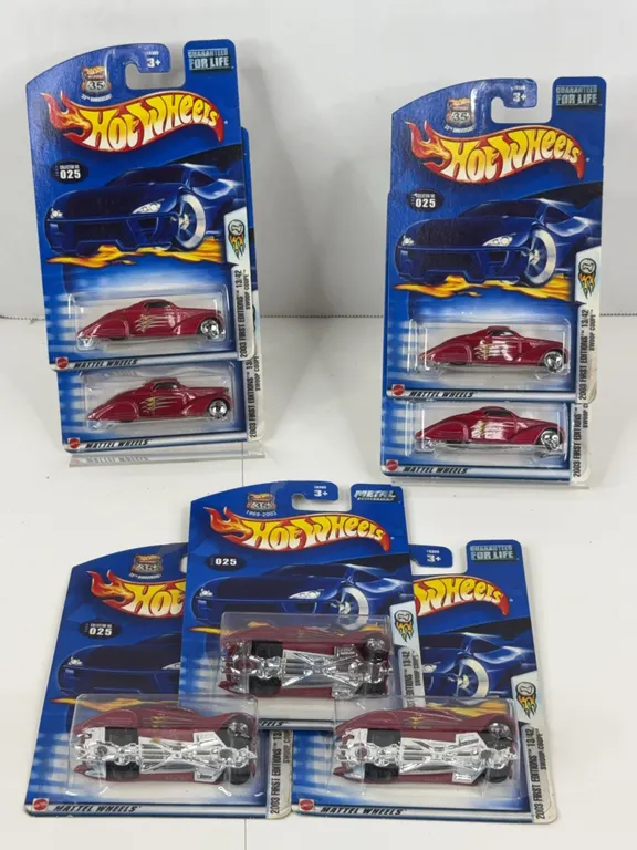 Hot Wheels 2003 First Editions Swoop Coupe Die-Cast Vehicles Lot of Seven