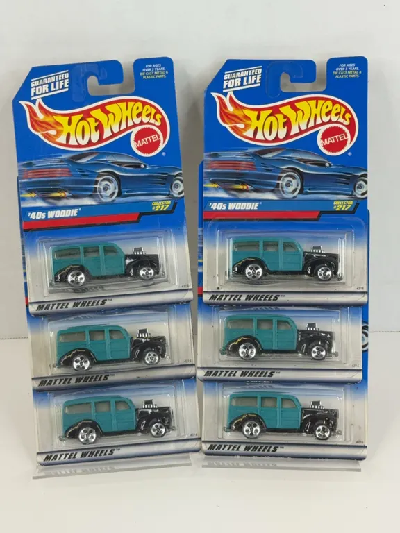 Hot Wheels 1997 '40s Woodie Collector Number 217 Lot of Six