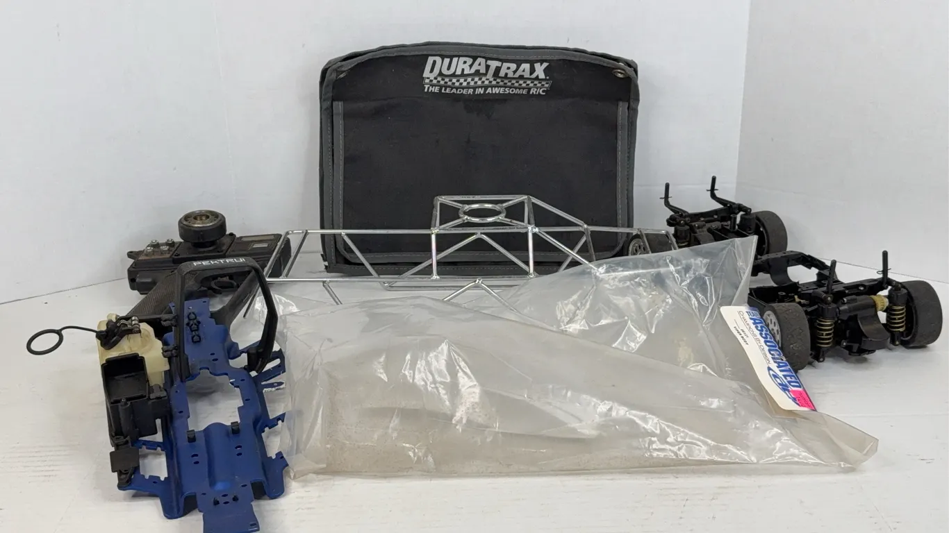 Futaba Magnum Junior Remote and Team Associated RC Parts Lot