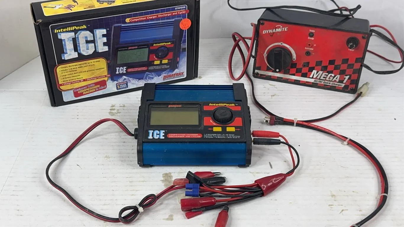 DuraTrax IntelliPeak ICE and Dynamite Mega 1 RC Battery Chargers