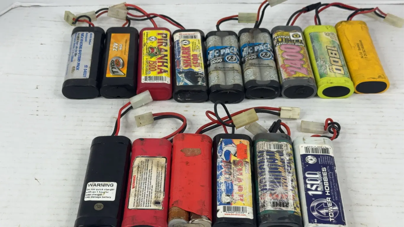 Assorted 7.2V RC NiCd and NiMH Battery Packs Lot