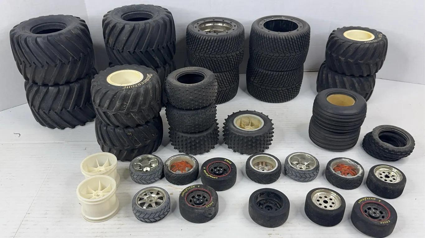 Assorted Remote Control RC Car Tires and Wheels Lot