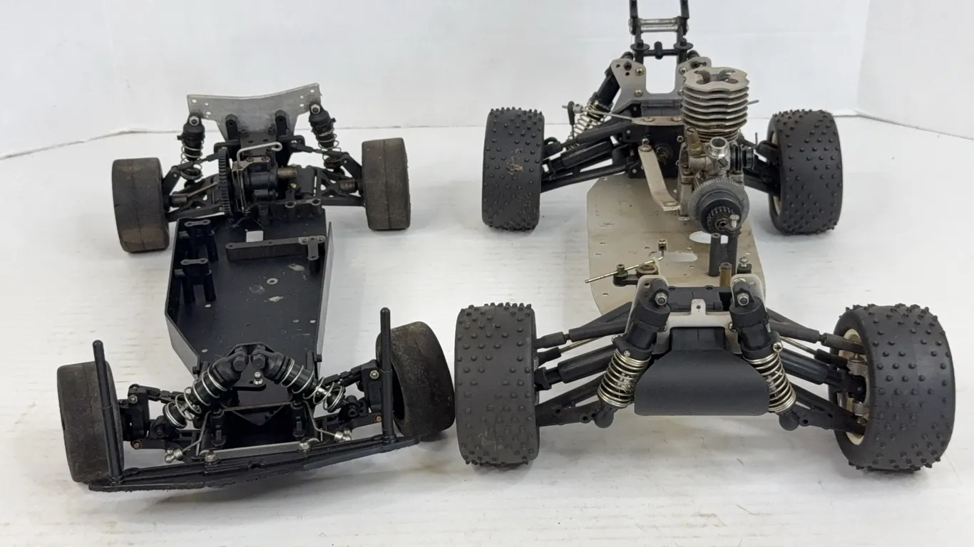 Two RC Car Chassis Including Nitro Buggy With Torq 16 Engine