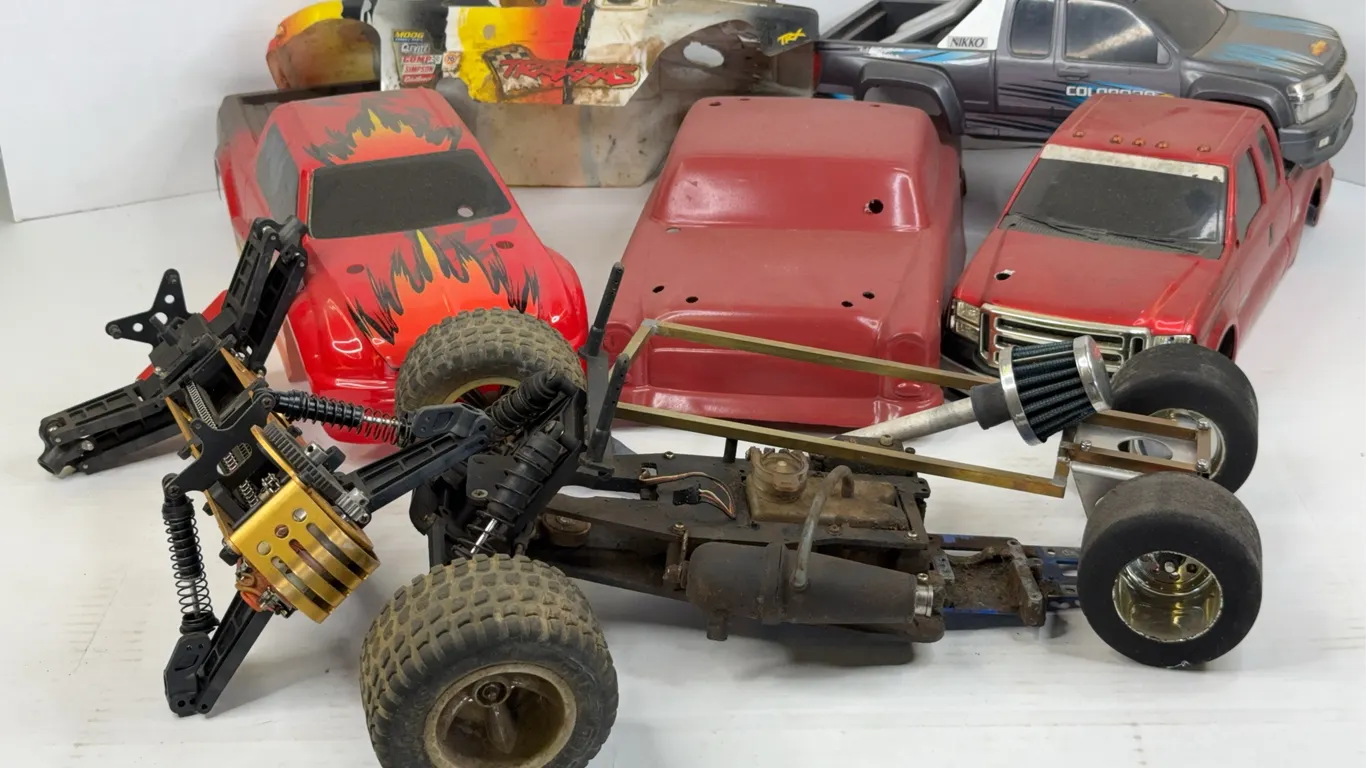 Traxxas Nitro RC Chassis Bodies And Parts Lot