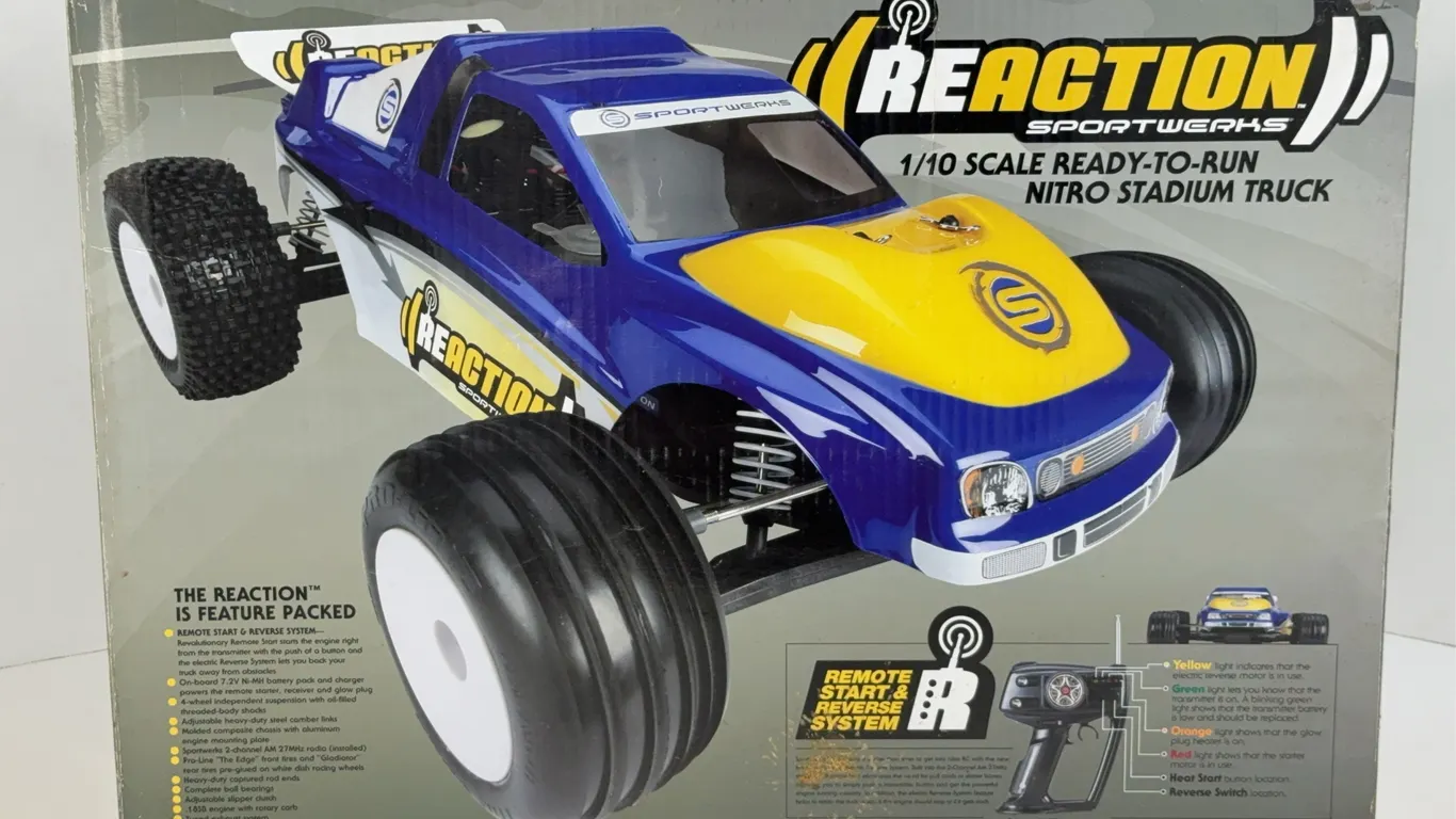 Sportwerks Reaction 1/10 Scale Nitro RC Stadium Truck with Controller
