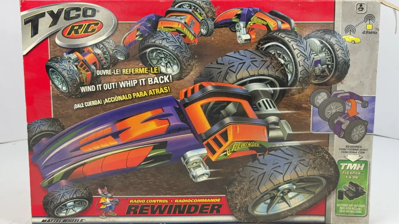 Tyco RC Rewinder Radio Control Transforming Stunt Vehicle Boxed