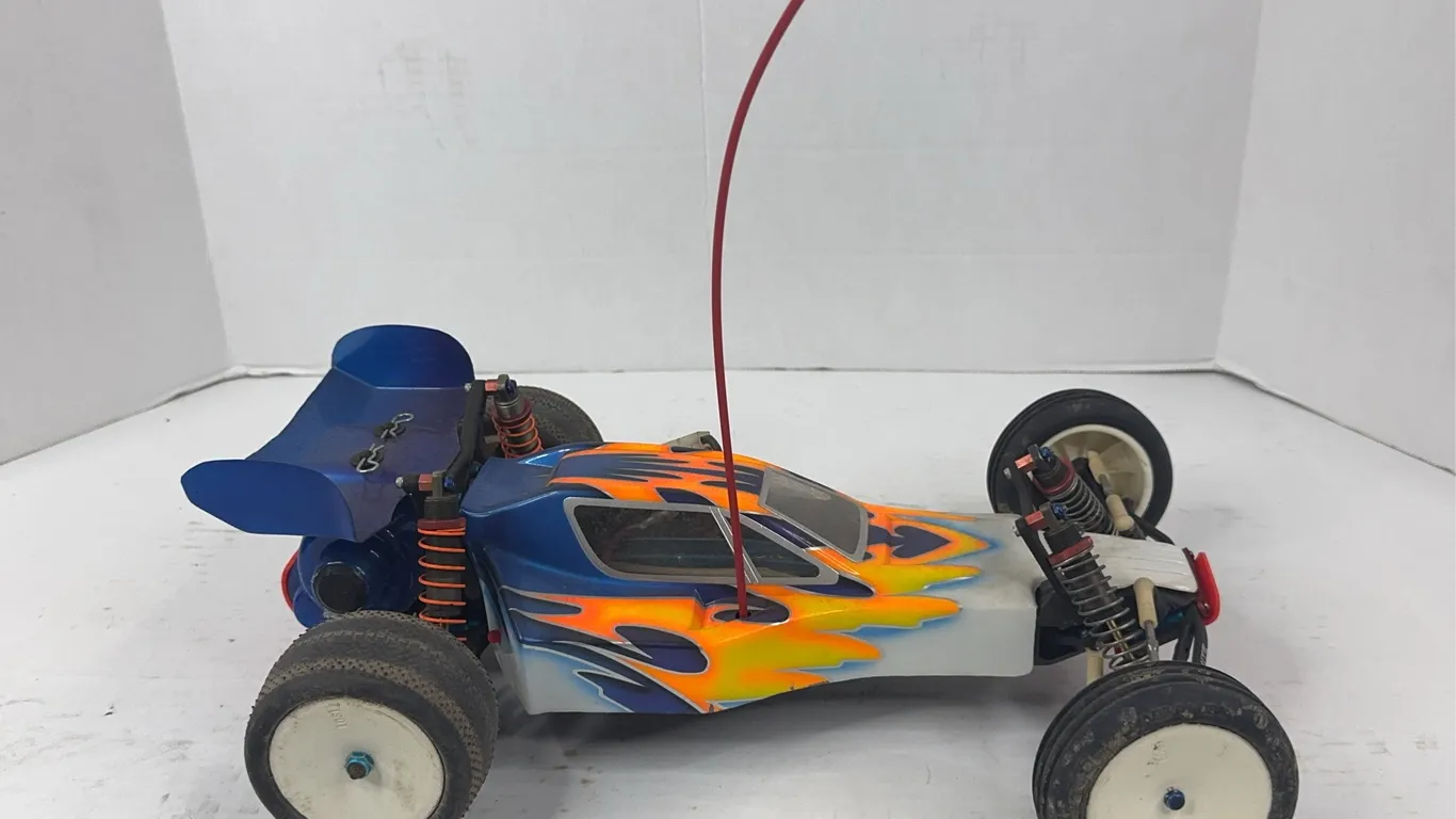 Team Losi XXX 2WD RC Buggy With Custom Painted Flame Body