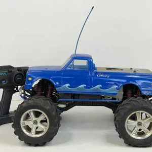 Nitro RC Monster Truck Chevy Body Traxxas Chassis Airtronics Rival Transmitter