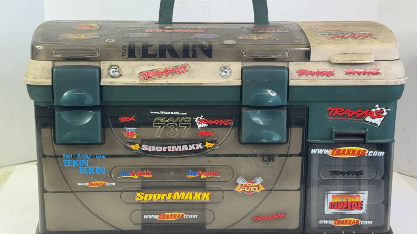 Plano 737 Tackle Box With RC Car Parts and Accessories