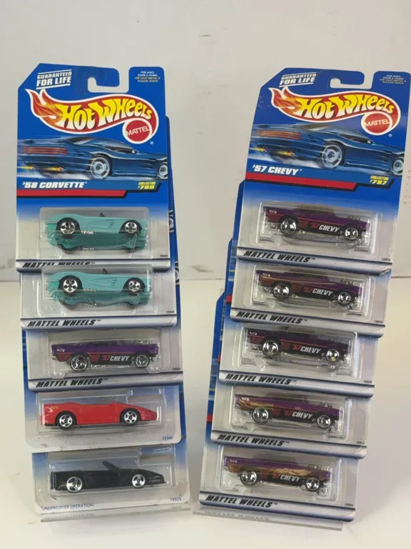 Assorted Mattel Hot Wheels Die-Cast Vehicles Ten Piece Lot