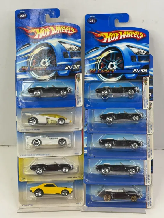 Hot Wheels Diecast Car Collection '69 Camaro Faster Than Ever White Ice Lot