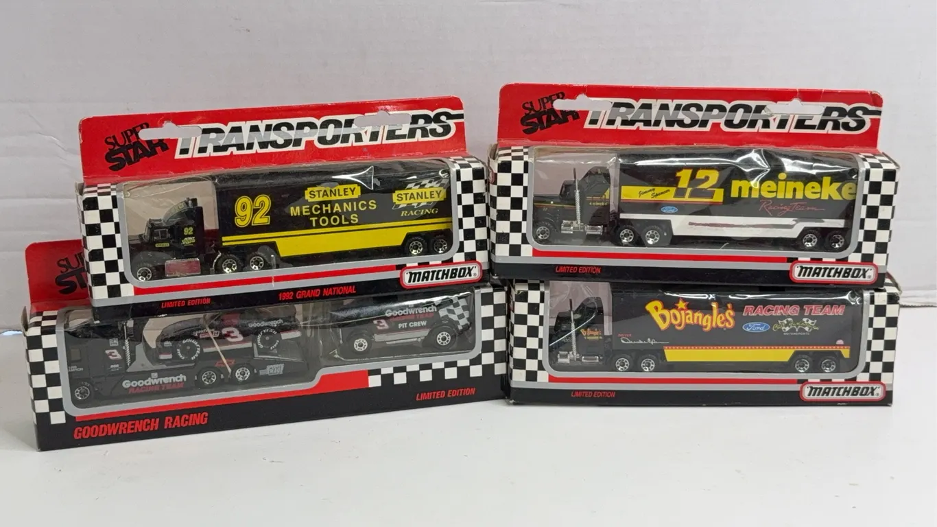 Matchbox NASCAR Super Star Transporters Diecast Hauler Rig Lot