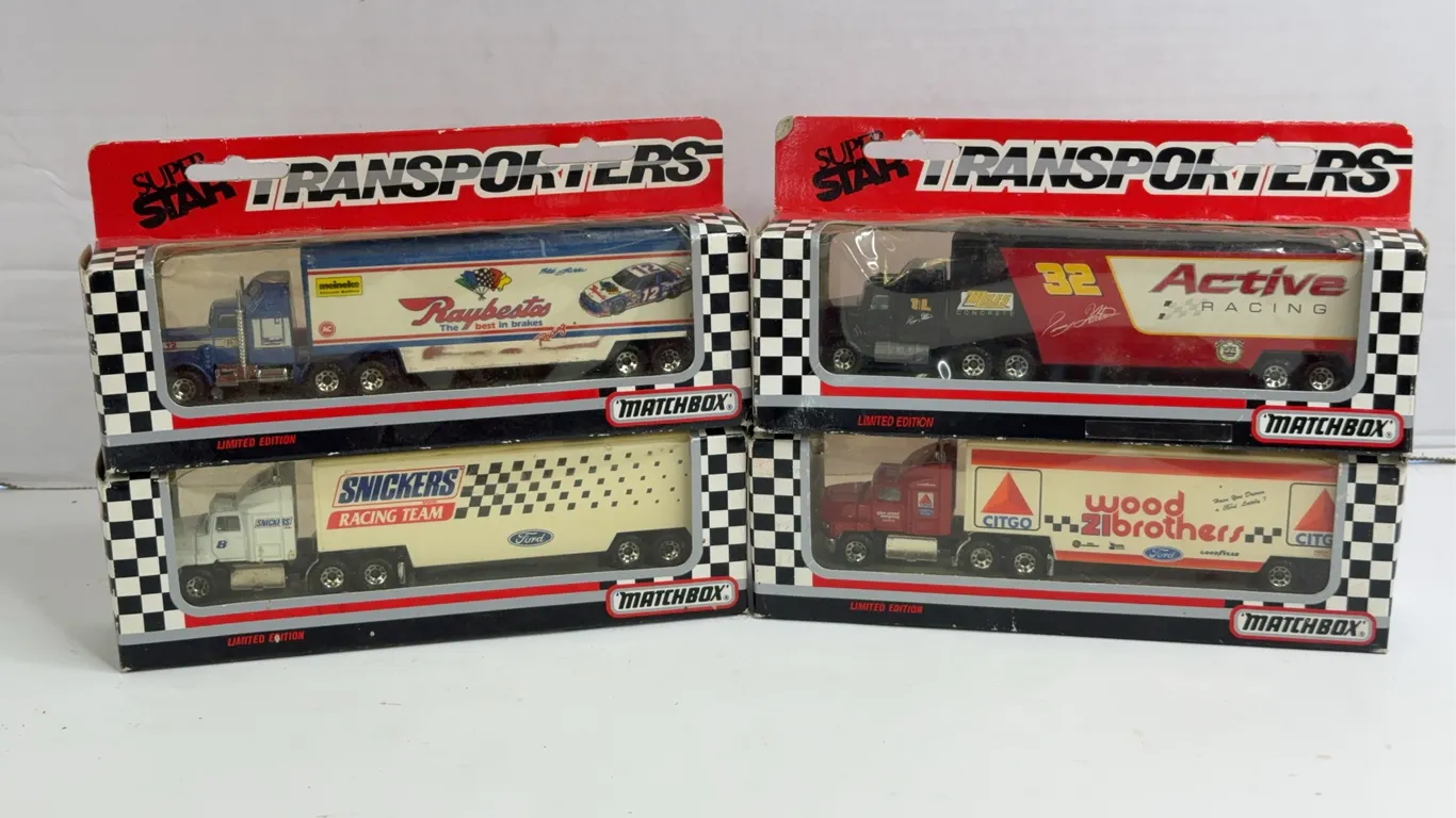 Matchbox Super Star Transporters NASCAR Semi Trucks Group Of Four
