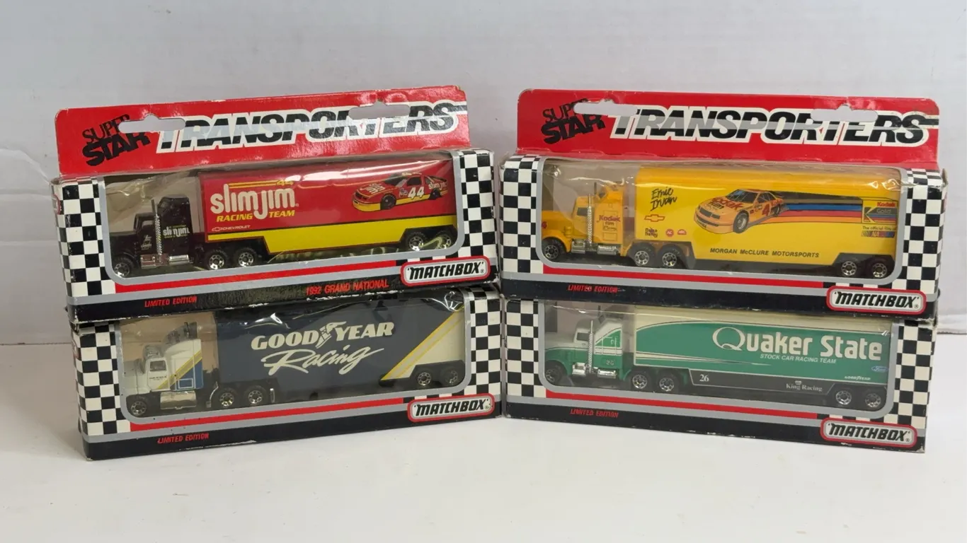 Matchbox Super Star Transporters NASCAR Semi Trucks Group Of Four
