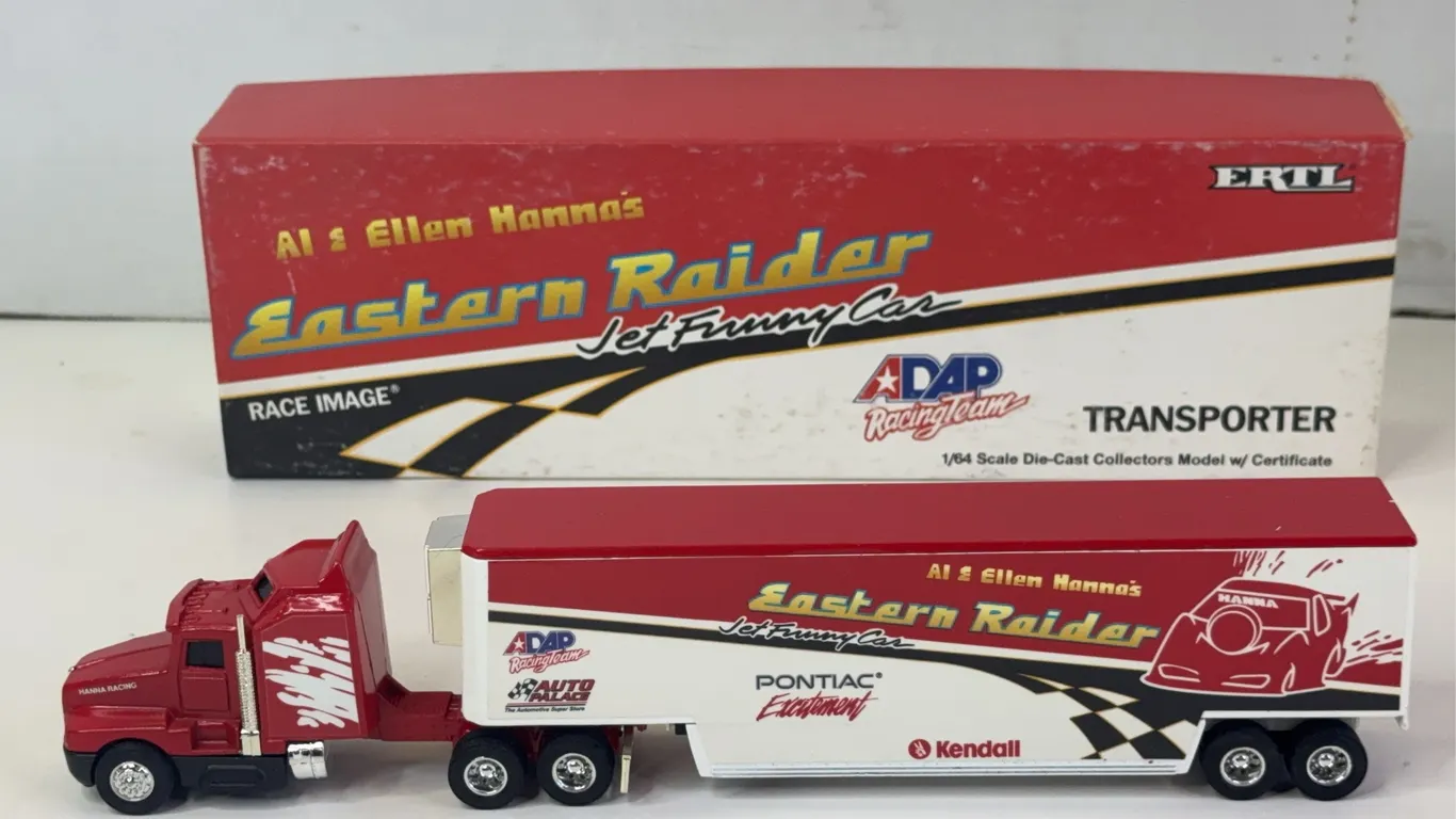 ERTL Eastern Raider Jet Funny Car Transporter Diecast Model Truck