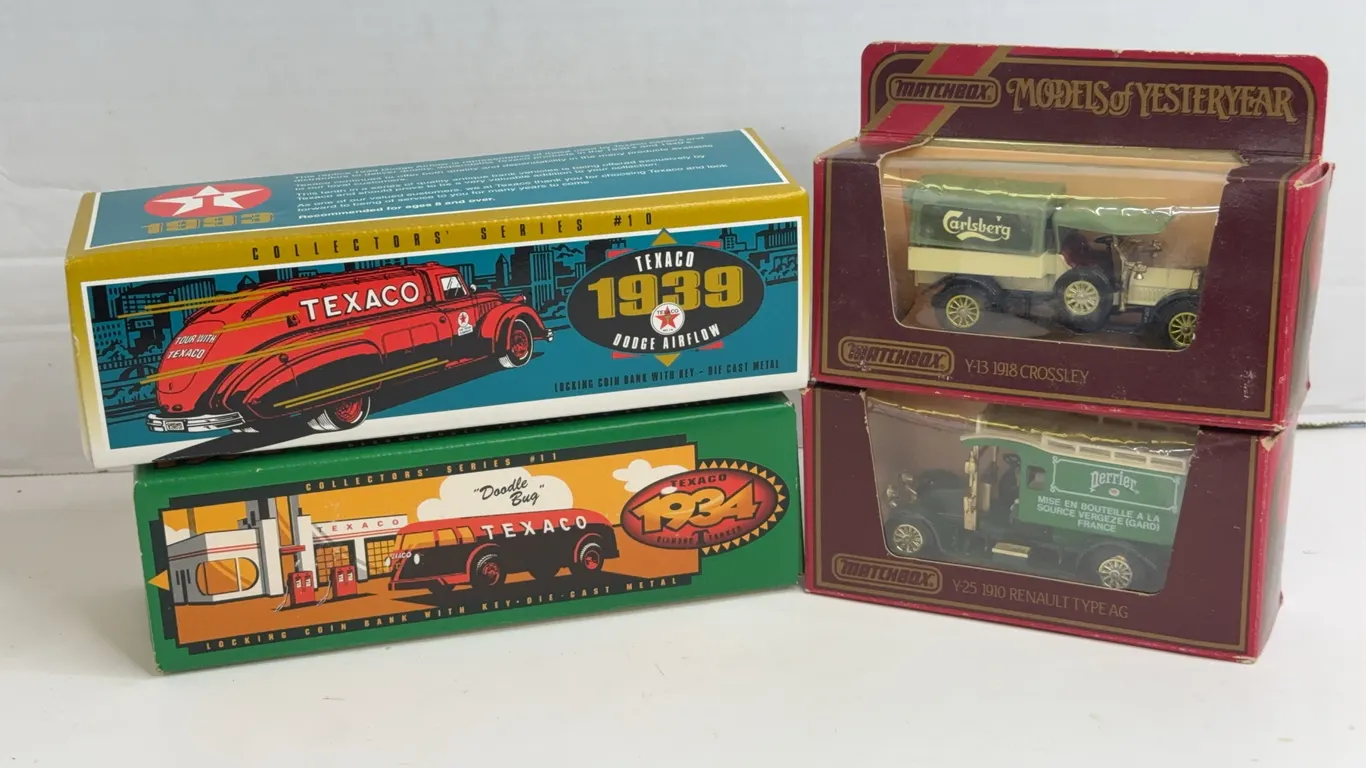 Texaco Ertl Diecast Tanker Banks And Matchbox Models Of Yesteryear Lot