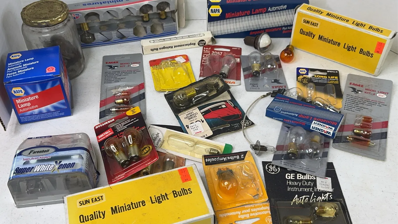 Assorted Automotive Miniature Light Bulbs NAPA GE Wagner Sylvania Lot