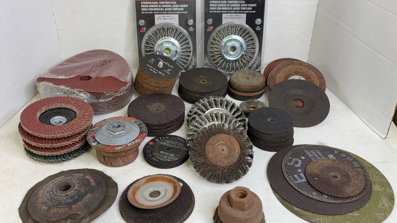 Assorted Grinding Wheels Cut-Off Discs Wire Wheels and Sanding Accessories
