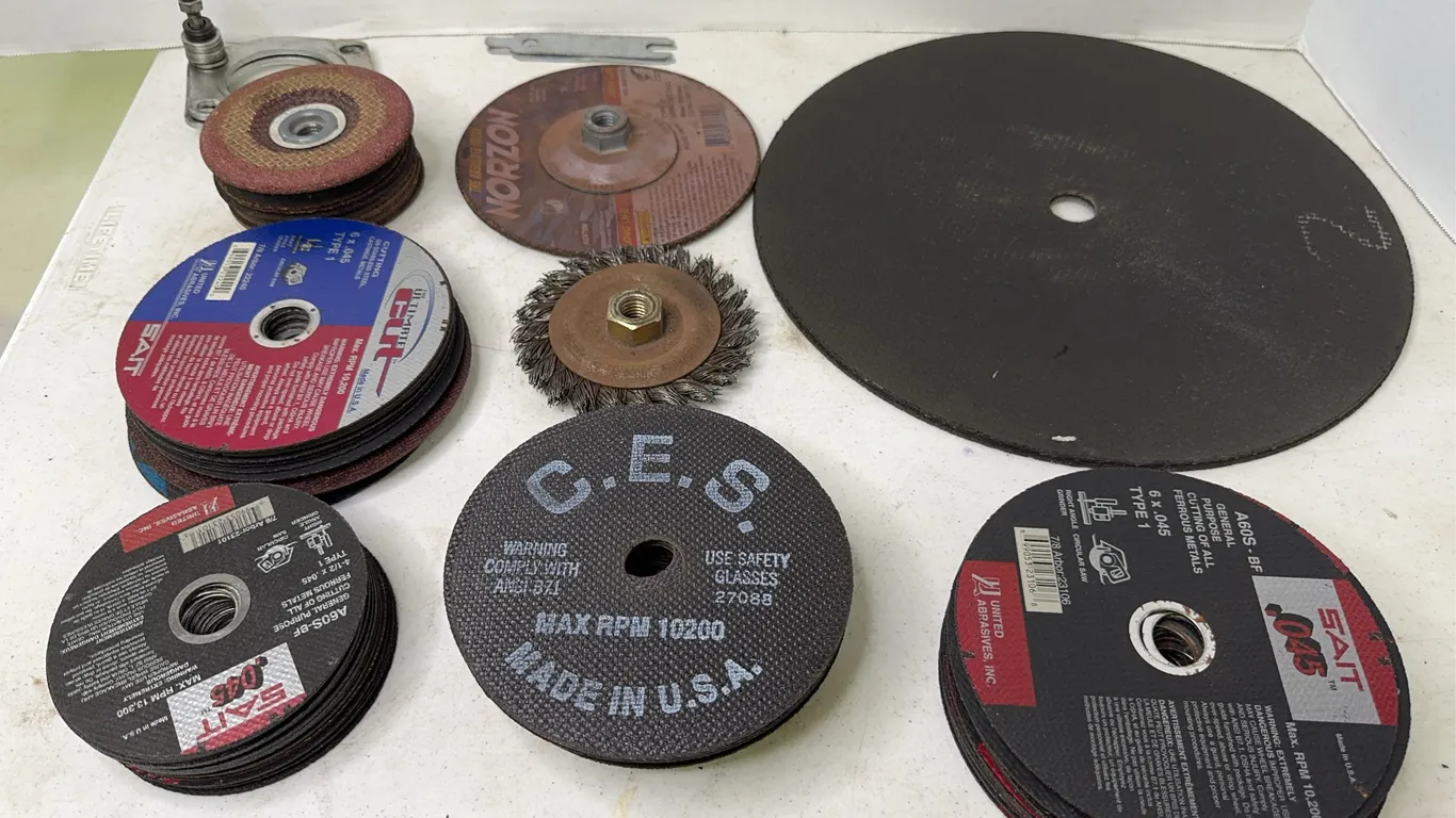 Assorted Grinding Wheels Cut-Off Discs Wire Wheel Hardware Lot