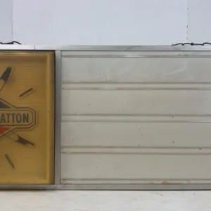 Briggs & Stratton Electric Clock Advertising Sign With Message Board
