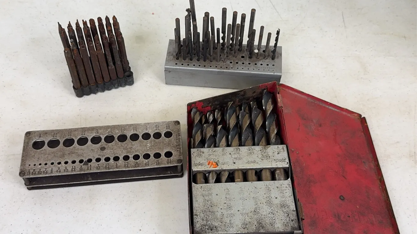 General Hardware Drill Blocks Index Cases Bits Assortment