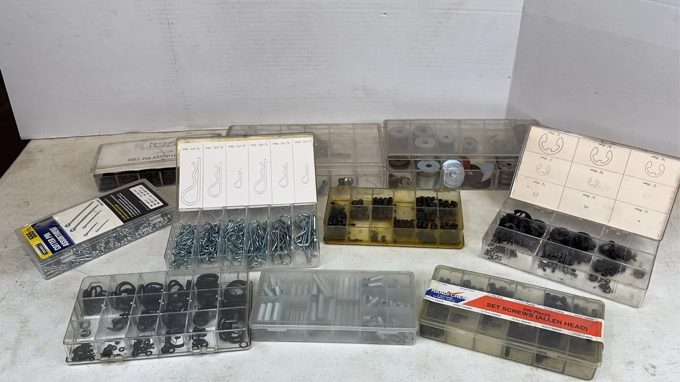 Fastener Hardware Assortment Lot Pins Screws Washers and Springs
