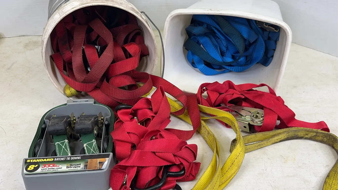 Assorted Ratchet Tie Down Straps Including SmartStraps and Allied