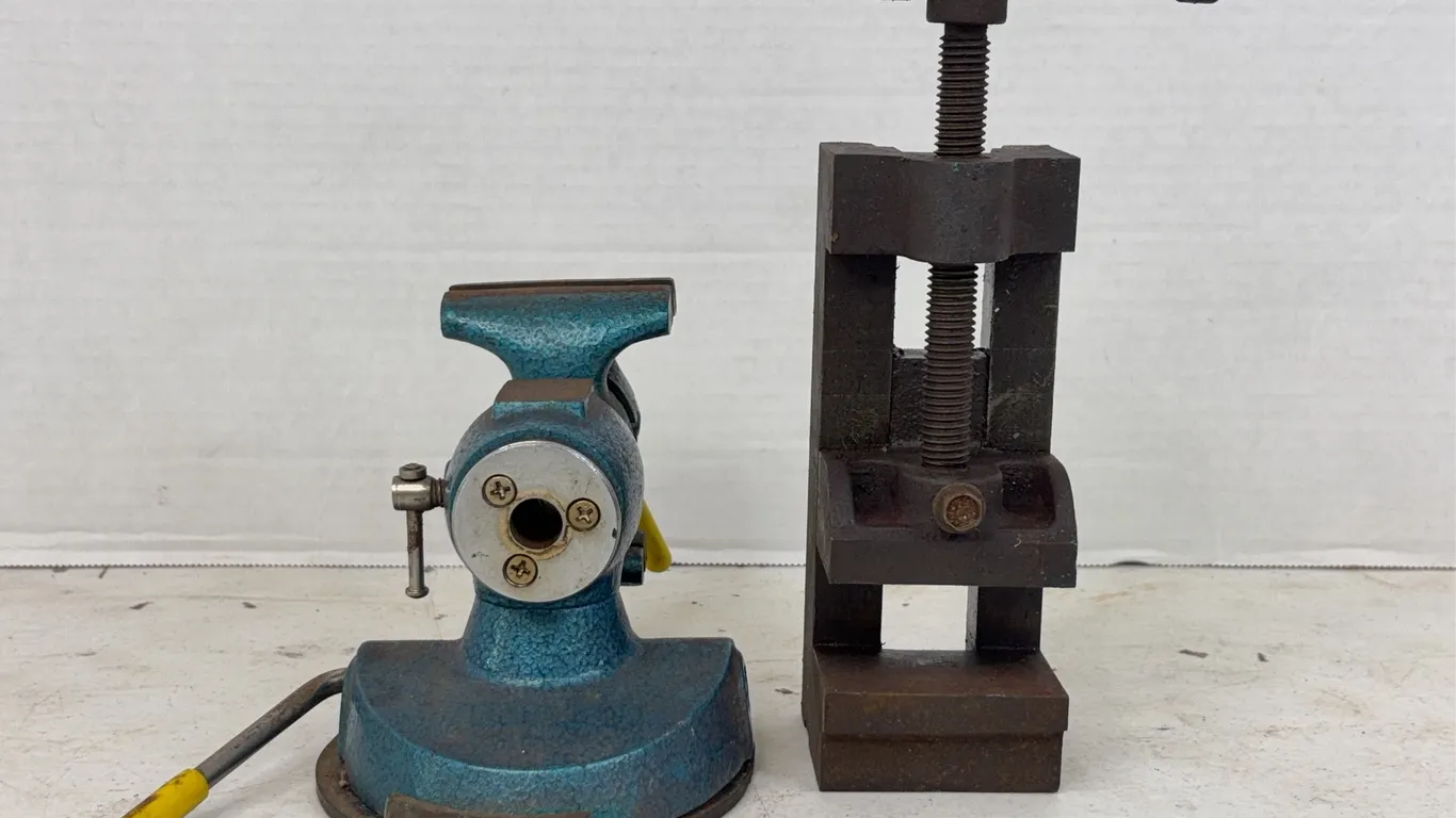 Vacuum Base Swivel Hobby Vise and Machinist Milling Vise Lot