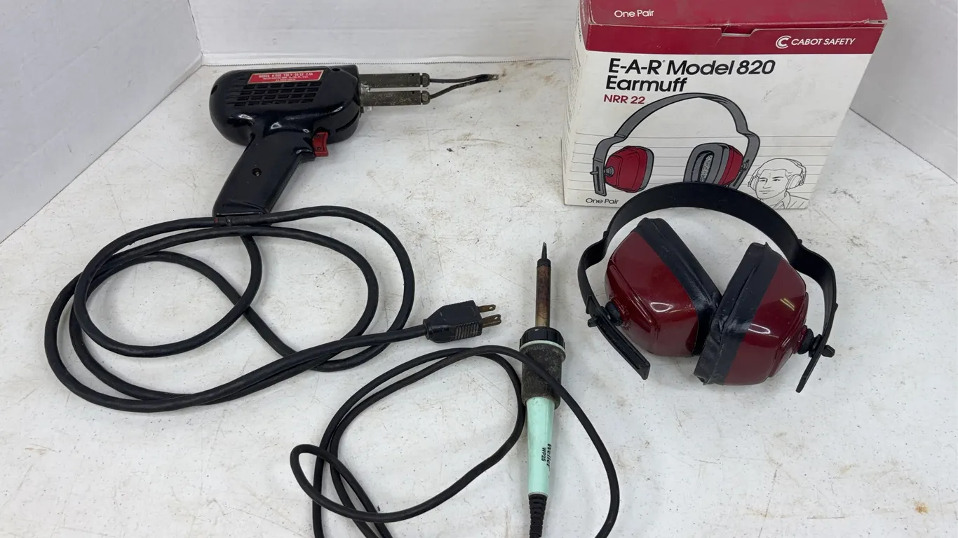 Weller Soldering Gun Iron And Cabot Safety E-A-R Earmuff Set