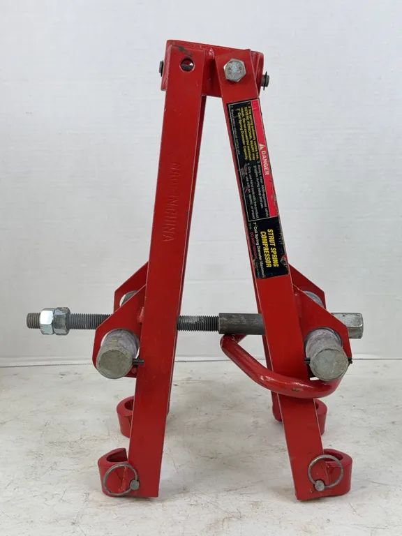 Automotive Strut Coil Spring Compressor Tool Red Steel Frame