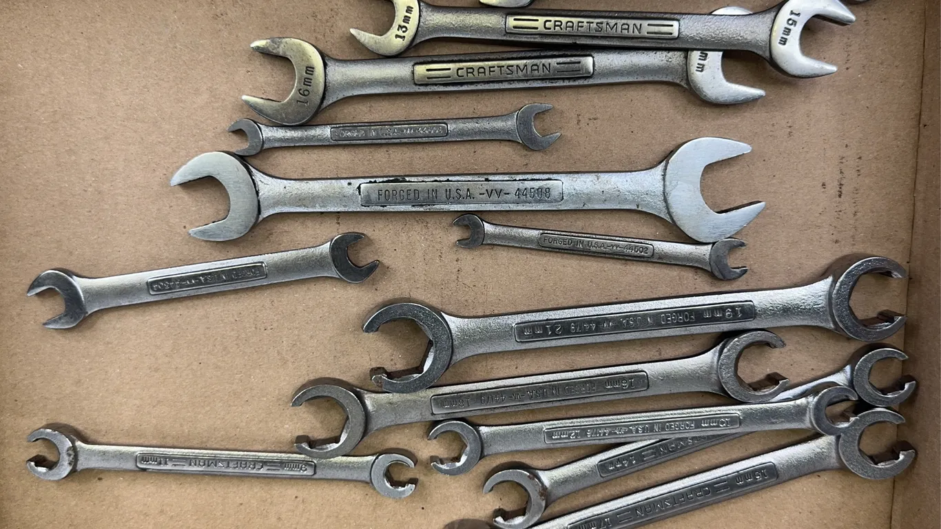 Craftsman Forged USA Metric Open End and Flare Nut Wrench Lot