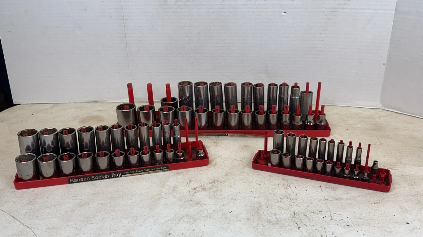 Assorted Craftsman Sockets with Hansen Drive Organization Trays